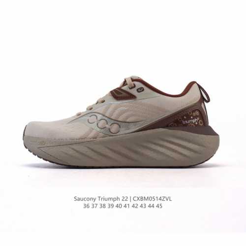saucony 索康尼 Triumph系列 胜利 22代 中性跑鞋 强缓震跑步鞋轻便男女同款跑鞋夏季透气运动鞋子，是来自美国的专业跑鞋品牌，成立于1898年。S