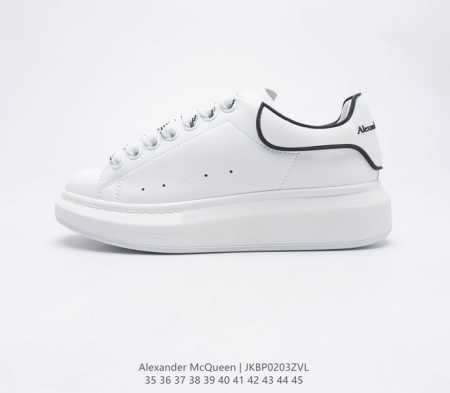 热销经典款 AlexanderMcQueen 亚历山大 麦昆MCQ 情侣款运动小白鞋厚底增高闪尾光滑牛皮平底鞋休闲鞋 时尚男女板鞋潮运动鞋 火爆到大街小巷无人 - 点击图像关闭