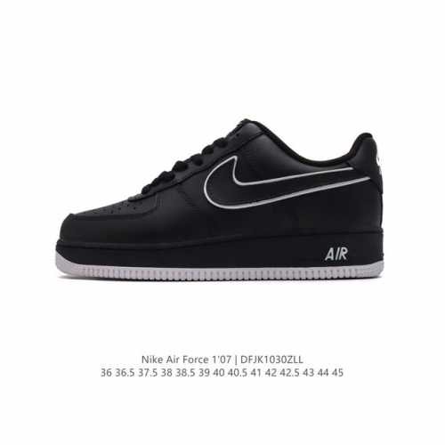 耐克 Nike Air Force 1 '07 Low 空军一号含气垫 低帮百搭厚底增高休闲运动板鞋。柔软、弹性十足的缓震性能和出色的中底设计，横跨复古与现代的