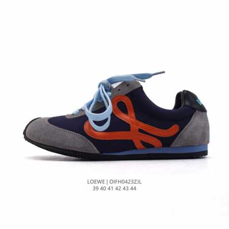 公司级 Loewe 罗意威 Ballet Runner 皮革织物拼接 简约圆头 系带 低帮 运动休闲鞋这双鞋是Loewe新发布的Ballet Runner ，被 - 点击图像关闭
