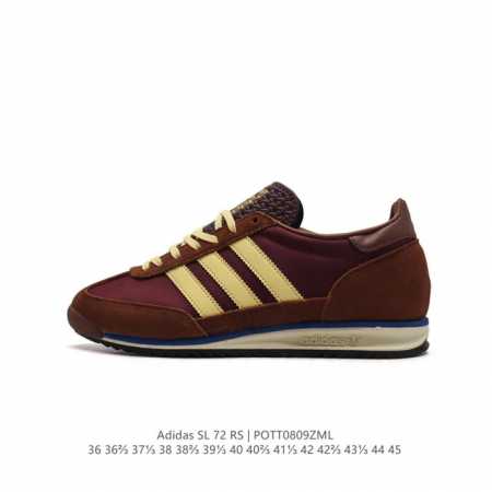 阿迪达斯adidas Sl 72 Shoes 经典复古薄底运动鞋 T头鞋 三叶草复古休闲跑步鞋休闲运动鞋 这款经典运动鞋携复古型格，来访你的活力日常 采用舒爽尼 - 点击图像关闭