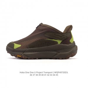 新品公司级 Hoka One One Project Transport 舒适 防滑耐磨 低帮 生活休闲鞋 男女同款 黑色这双鞋也是Hoka提倡环保主义的一双鞋
