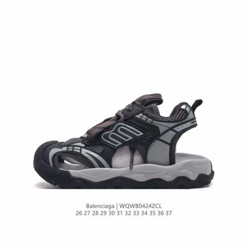 童鞋 巴黎世家 Balenciaga Triple S Track 凉鞋 包头凉拖鞋 爆款推荐高品质 巴黎世家凉鞋 原版发泡大底舒服防滑耐磨老爹凉鞋 类型：儿童