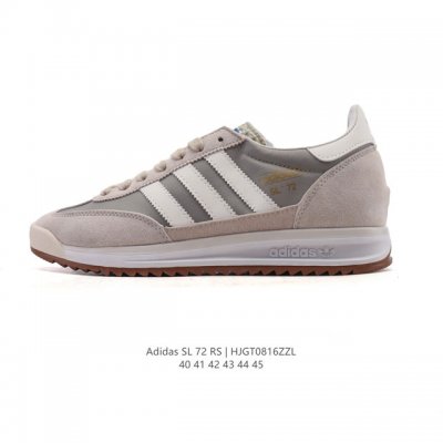 阿迪达斯Adidas Sl 72 Shoes 经典复古薄底运动鞋 T头鞋 三叶草复古休闲跑步鞋休闲运动鞋 这款经典运动鞋携复古型格，来访你的活力日常 采用舒爽帆