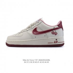 200 耐克 Nike Air Force 1 '07 Low 空军一号含气垫 小白鞋 刺绣Logo 樱桃标 低帮百搭厚底增高休闲运动板鞋。柔软、弹性十足的缓震