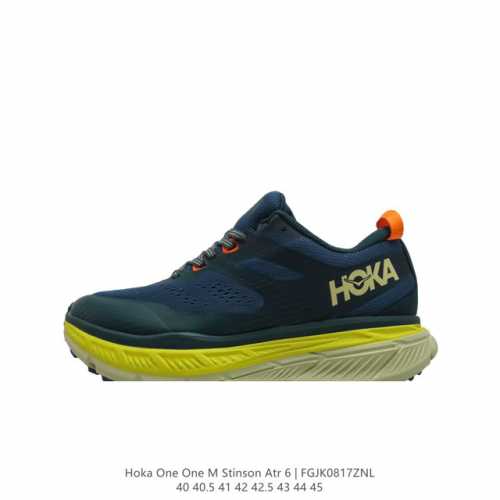 公司级 Hoka One One 斯廷森stinson Atr 6 轻便透气缓震耐磨男款全地形越野跑步鞋 挑战者全地形6减震平衡越野跑鞋 这款鞋的定位是提供多功
