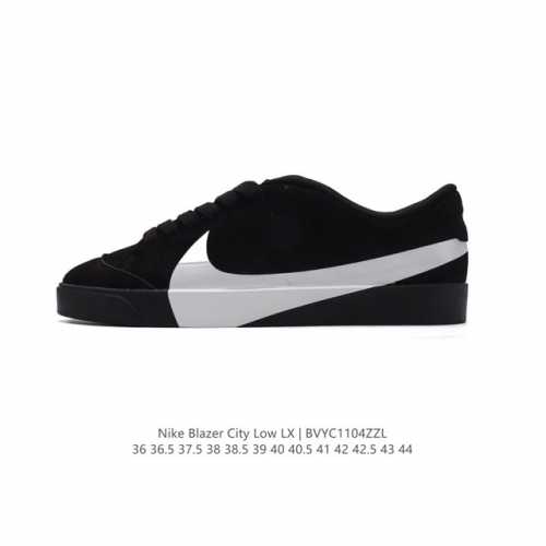 真标 带半码 BLAZER CITY LOW LX 耐克2024新款大勾休闲鞋blazer开拓者低帮板鞋！1973年为了进军篮球鞋市场，Nike模仿和改良了Co