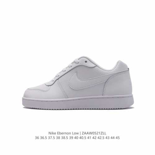 耐克nike Ebernon Low男女子简版空军复古休闲板鞋运动休闲鞋。采用合成革鞋面，方便清洗，搭配侧面与后跟处的品牌标识，低鞋口设计，赋予脚踝灵活感受，选