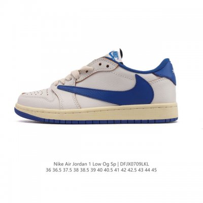 二层皮 真标 耐克 Nike Air Jordan 1 Low Og Sp Military Blue Aj1乔1倒勾 2025年新款 蛇年新款 低帮篮球鞋 A