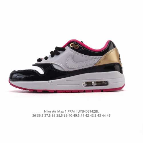 公司级 耐克 Nike Air Max 1 Prm 男女子气垫缓震慢跑鞋 复古厚底增高运动鞋。从法国建筑中汲取设计灵感，兼具运动风范和时尚格调，是此系列起初搭载