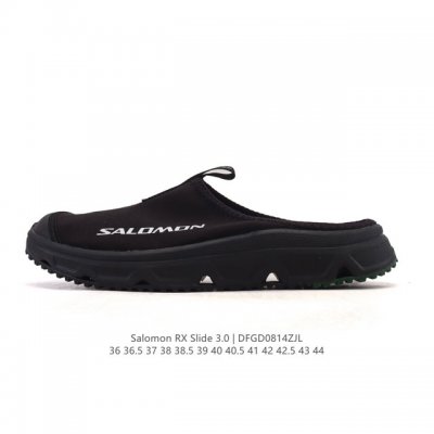 新品公司级 Salomon Rx Slide 3.0：缓震与透气设计透气轻量减震休闲运动恢复拖鞋 沙滩拖鞋 包头凉拖鞋 1. 缓震与支撑性 中底科技：采用超大尺