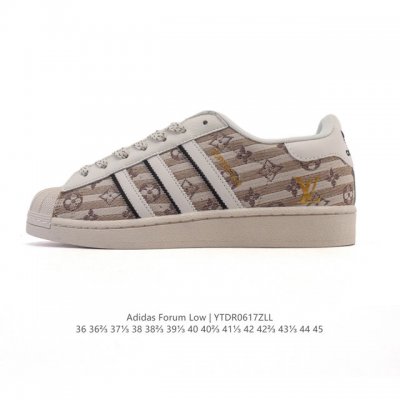 公司级 真标 阿迪达斯 Adidas Superstar 2025年新款鞋子 蛇年新款经典贝壳头系列 新款休闲板鞋潮流男女士运动鞋。鞋面柔软织物拼接材质 标志性