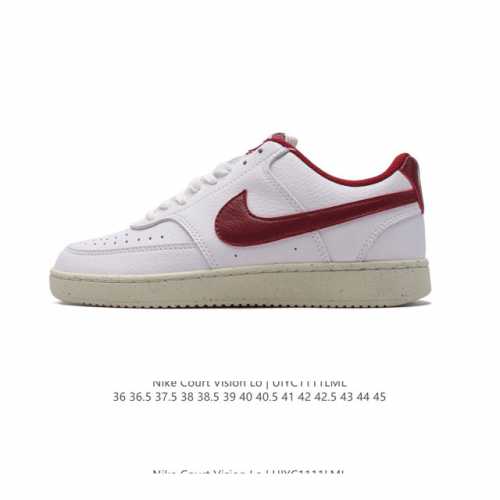 耐克Nike Court Vision Low 校园风低帮复古篮球板鞋男女运动鞋。延续 年代复古篮球鞋，添加学院风细节。皮革组合鞋面，利落风格，重现复古篮球风范