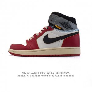 180 耐克 男女鞋 Nike Air Jordan 1 Retro High Og 乔丹一代Aj1 乔1 Aj1 篮球鞋复刻运动鞋。皮面高帮板鞋的设计灵感源自