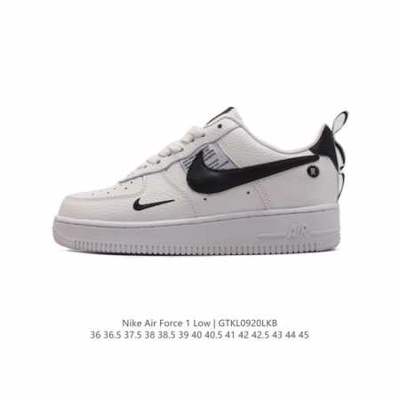 耐克 Nike Air Force 1 '07 Low 空军一号含气垫 低帮百搭厚底增高休闲运动板鞋。柔软、弹性十足的缓震性能和出色的中底设计，横跨复古与现代的 - 点击图像关闭