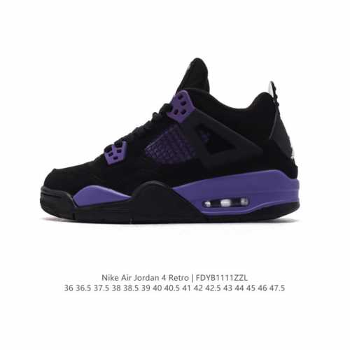 耐克 新款 Nike Air Jordan 4 Retro OG 中帮 迈克尔 乔丹AJ4代乔4 复古休闲运动文化篮球鞋。秉承轻量化的速度型篮球鞋设计思想完成设