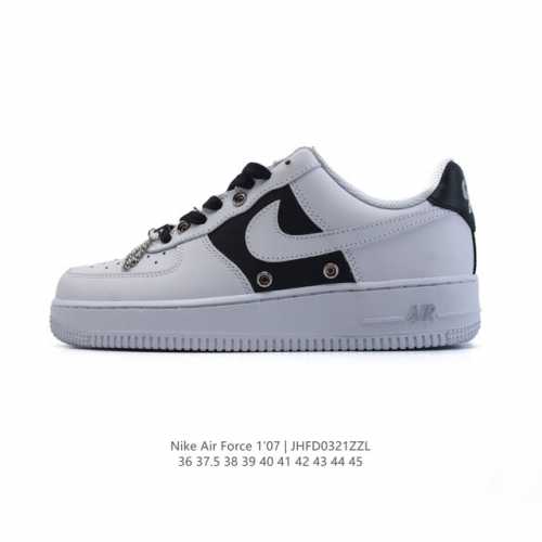 140 耐克 Nike Air Force 1 '07 Low 空军一号 小白鞋 含气垫 低帮百搭厚底增高休闲运动板鞋。柔软、弹性十足的缓震性能和出色的中底设计