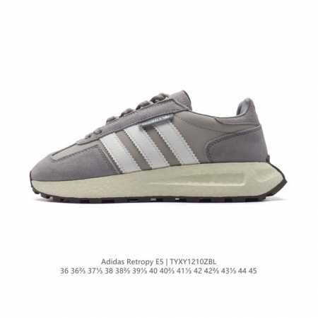 公司级 阿迪达斯 新款 三叶草 厚底 Adidas Retropy E5 新款 爆米花 低帮经典运动鞋潮厚底增高男女士慢跑鞋。以70年代经典跑步鞋为灵感，新鲜演 - 点击图像关闭