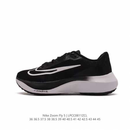 耐克 Nike Zoom Fly 5 Prm 不可战胜系列轻量飞织低帮休闲运动慢跑鞋 此鞋专为短跑运动员而生，是为 5 至 10 公里距离的赛事和训练打造。整体 - 点击图像关闭