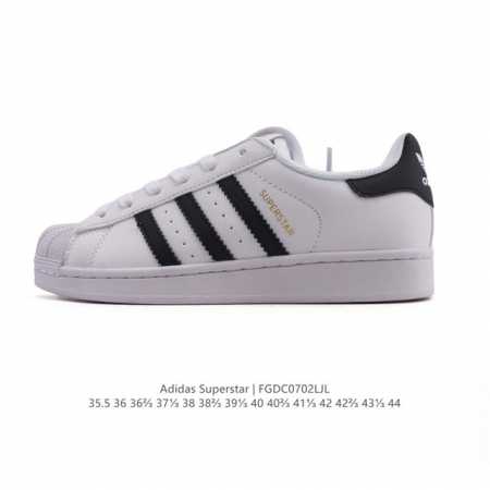 阿迪达斯 Adidas Superstar 2025年新款鞋子 蛇年新款经典贝壳头系列 新款休闲板鞋潮流女士运动鞋 。鞋面柔软皮革拼接材质 标志性的贝壳鞋头，简 - 点击图像关闭