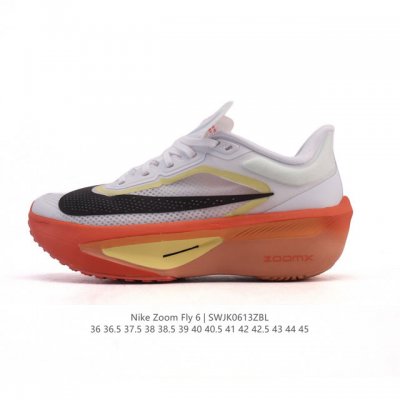 公司级 Nike耐克Zoom Fly 6 马拉松碳板米黑跑步鞋男女款运动鞋Fn8455-001春新款Zoom Fly 6 Prm缓震轻便跑步鞋。这款鞋在继承了