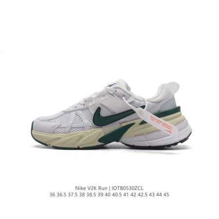 Nike 耐克 V2K Run 减震防滑 复古低帮跑步鞋 超火复古跑鞋，采用太空革组合呼吸网眼布鞋面材质，搭载正确4层组合底模，嵌入tpu加固稳定模块,双层md - 点击图像关闭