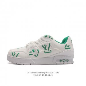 特价 路易威登 Louis Vuitton Lv路易威登板鞋 时尚运动鞋 潮厚底增高鞋 。舒适防滑底和百搭性霸屏整个时尚娱乐圈，细节调整完美主义！鞋面采用专柜z