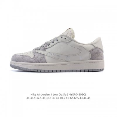 真标 耐克 Nike Air Jordan 1 Low Og Sp Military Blue Aj1乔1倒勾 2025年新款 蛇年新款 低帮篮球鞋 路易威登联