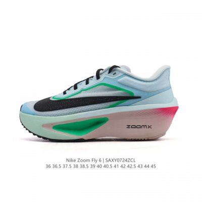 公司级 Nike耐克Zoom Fly 6 马拉松碳板米黑跑步鞋男款运动鞋Fn8455-001春新款Zoom Fly 6 Prm缓震轻便跑步鞋。这款鞋在继承了 N