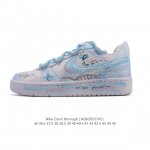 公司级 耐克 Nike 男女子运动鞋 Court Borough Low 小空军低帮板鞋 解构绑带 双鞋带 1.其皮革材质的鞋面结合网眼鞋舌 在出众外观与质感的