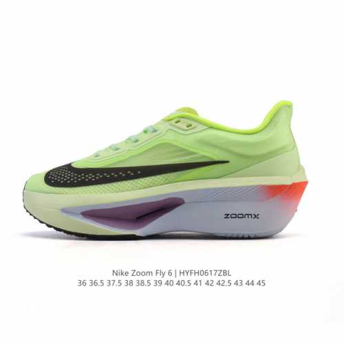 公司级 Nike耐克Zoom Fly 6 马拉松碳板米黑跑步鞋男女同款运动鞋Fn8455-001春新款Zoom Fly 6 Prm缓震轻便跑步鞋。这款鞋在继承了