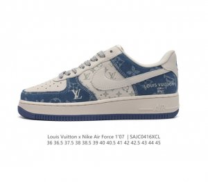 Louis Vuitton X Nike Air Force 1 Low 路易威登联名 耐克 空军一号 Af1 低帮百搭休闲厚底增高运动板鞋。柔软、弹性十足的缓