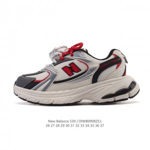 童鞋 新百伦 Nb530 New Balance 530 复跑古鞋 儿童厚底增高老爹鞋 缓震运动慢跑鞋。Nb530这鞋双确实是Nb家经复典古款式之一，以全科新技