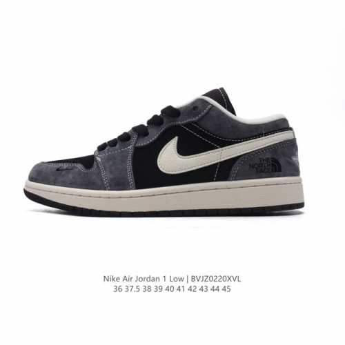 公司级 耐克 乔丹Air Jordan 1 Low Aj1 乔1 乔丹1代Aj1 北脸 北面联名低帮复古文化休闲运动篮球鞋。该鞋款从 1985 年元年款汲取设计