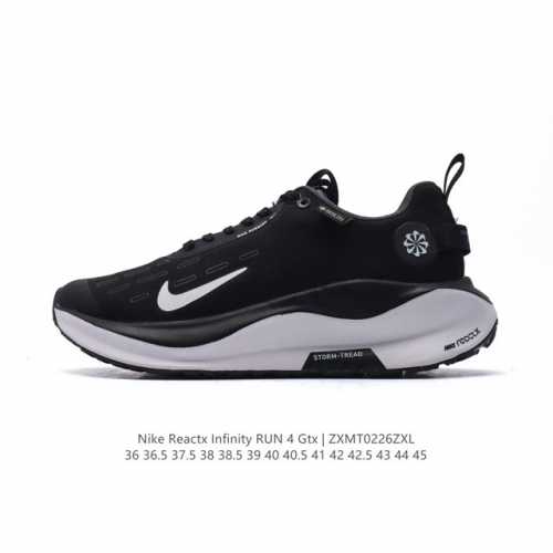 耐克 Nike Infinity Run 4 Gore-Tex 男女子防水公路跑步鞋 厚底增高百搭老爹运动鞋。Nike Reactx 泡绵提供高出 Nike R