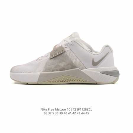 新品 耐克Nike Metcon 10 男女室内健身鞋低帮薄底健身运动鞋Hj1875 在后跟下方这一关键部位融入强韧 Hyperlift 外底，可在举重时有效提 - 点击图像关闭