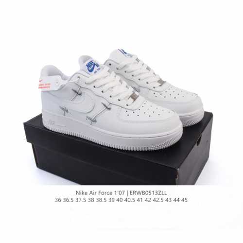 耐克 Nike Air Force 1 '07 Low 空军一号含气垫 小白鞋 低帮百搭厚底增高休闲运动板鞋。柔软、弹性十足的缓震性能和出色的中底设计，横跨复古