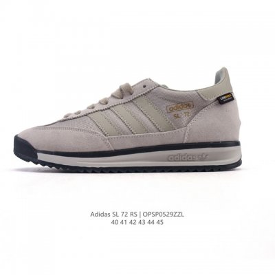 阿迪达斯Adidas Sl 72 Shoes 经典复古薄底运动鞋 T头鞋 三叶草复古休闲跑步鞋休闲运动鞋 这款经典运动鞋携复古型格，来访你的活力日常 采用舒爽帆