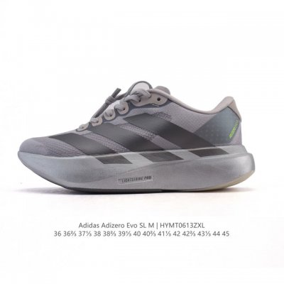 阿迪达斯 Adidas Adizero Evo Sl 运动舒适防滑耐磨 低帮跑步鞋 阿迪达斯革新力作 破纪录轻跑鞋 Adizero Adios Pro Evo