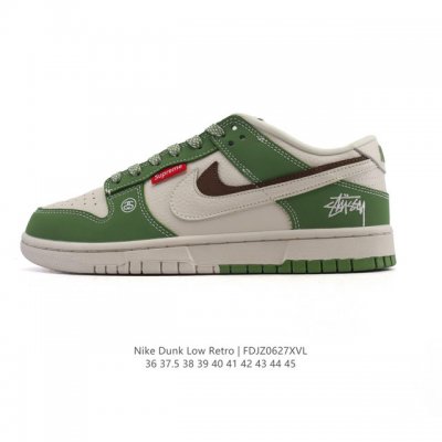 公司级 耐克 Nike Sb Dunk Low Pro 运动鞋复古板鞋。采用柔软皮革拼接鞋面，经久耐穿，塑就如元年款 Dunk 般的复古质感。鞋头透气孔，搭配鞋