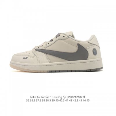 真标 耐克 Nike Air Jordan 1 Low Og Sp Military Blue Aj1乔1倒勾 2025年新款 低帮篮球鞋 Aj1 乔丹1代 A