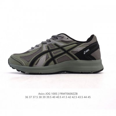 亚瑟士 Asics 跑步鞋男女鞋 Jog S 宽楦4E舒适透气运动 复古百搭 网布人造革防滑 低帮 休闲跑步鞋 男女同款 Jog S｜小众宝藏款最近被好多韩国博
