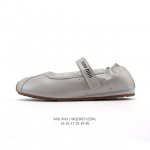 新品公司级 Miu Miu 韩系欧若拉百搭 运动甜妹风 舞蹈鞋 玛丽珍鞋 2.5Cm 女 魔术贴复古时尚百搭软底舒适 公主鞋 Miumiu2025S新款复古玛丽