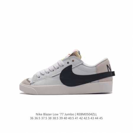 耐克 Nike Blazer Low '77 Jumbo 运动鞋，抓地板鞋，革新重塑经典街头人气鞋款，采用人气传统外观，巧搭大号耐克勾勾设计和宽大鞋带。柔软泡绵 - 点击图像关闭