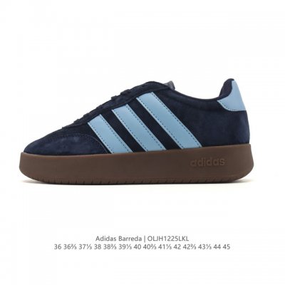 特价 阿迪达斯 Adidas Barreda 考拉派对 复古休闲 清新 舒适百搭 德训鞋 T字头 防滑耐磨 低帮 板鞋 男女款运动鞋。鞋头加宽设计提升了穿着舒适