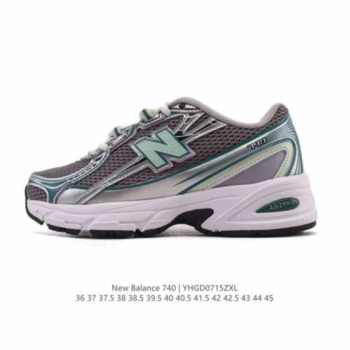 New Balance Mr740 Nb新百伦系列复古老爹风休闲运动慢跑鞋。采用轻质牛剖革拼接透气网眼衬垫织物鞋面材质 T-Beam大底提供足步弓支撑 保持步态