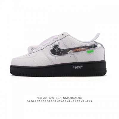 Louis Vuitton X Nike Air Force 1 Low 路易威登联名 空军一号低帮百搭休闲运动板鞋。柔软、弹性十足的缓震性能和出色的中底设计，