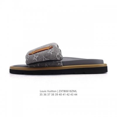 公司级 Lv 拖鞋系列 Louis Vuitton 沙滩休闲拖鞋 Louis Vuitton Lv 路易威登 潮流经典魔术贴一字拖鞋延续经典 上脚舒适性极好 鞋