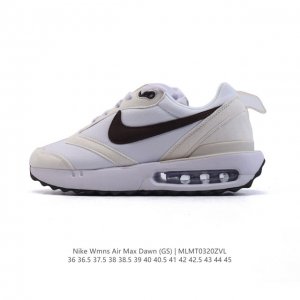 200 【公司级】耐克 Nike Air Max Dawn 黎明系列 低帮气垫百搭休闲运动慢跑鞋，从配色上彰显出浓厚的复古气质。最大的亮点当属鞋型设计上加入结构