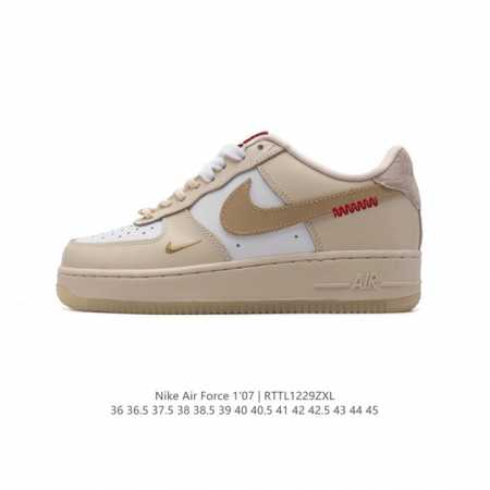 耐克nike Air Force 1 Low 空军一号 Af1 小白鞋 低帮百搭厚底增高休闲运动板鞋。柔软、弹性十足的缓震性能和出色的中底设计，横跨复古与现代的 - 点击图像关闭